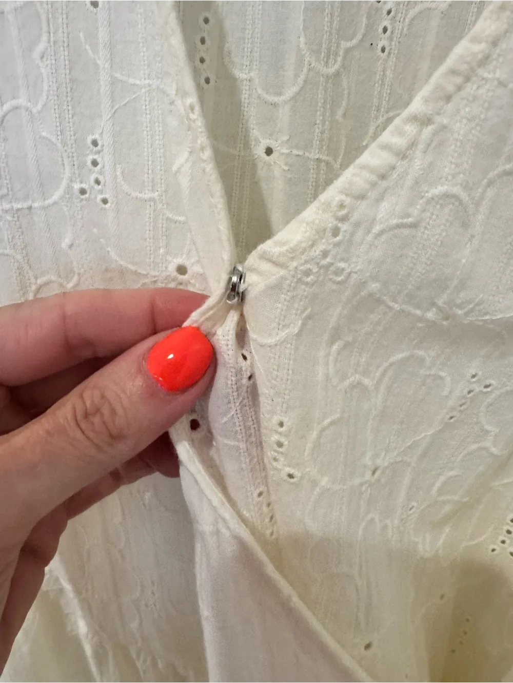 Madewell Eyelet Wrap Peplum Top